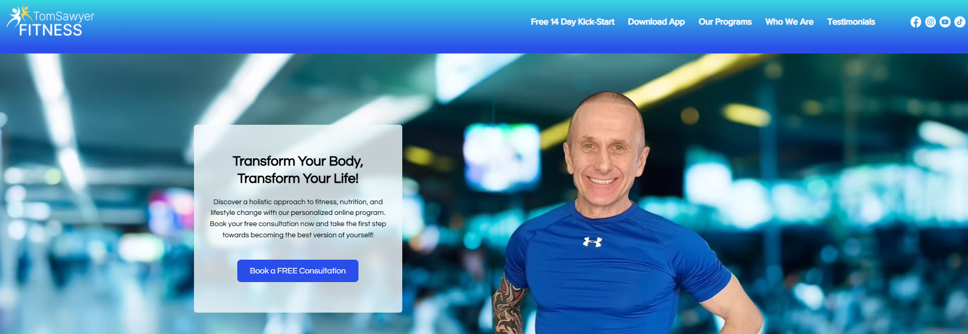 Tom Sawyer Fitness Webpage